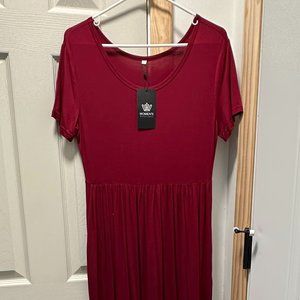Maroon Maxi Dress